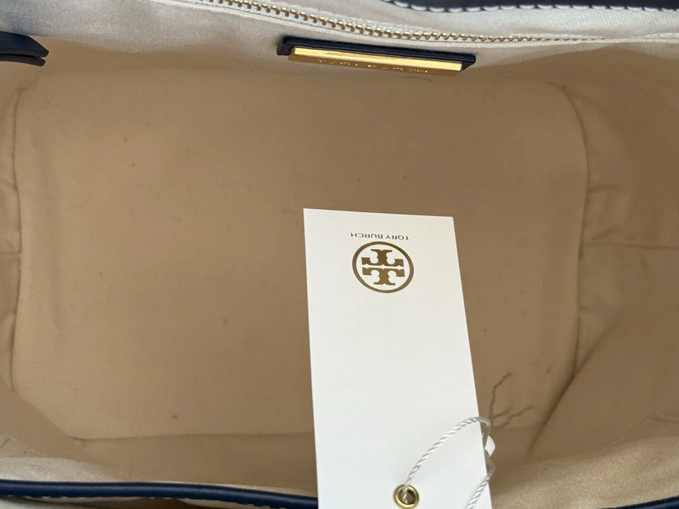 Hobo Tory Burch Miller (hombro/tote/cubo) en azul marino con costuras blancas Foto 3 de 3