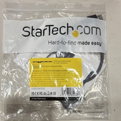 StarTech.com USB 3.0 to 2.5in SATA HDD/SSD Cable UASP 3ft Black USB3S2SAT3CB