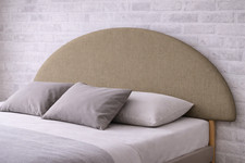 Lunara Linen Arch Panel Headboard Upholstered Divan Bed Luxury Fabric Headboard