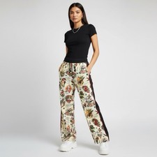 Ed Hardy Flashboard Skull / Tiger / Panther Y2K Track Pants Women's S Streetwear