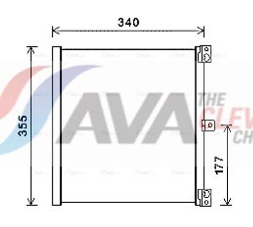 Fits AVA PR5088 AIR CONDITIONING RADIATOR PORSCHE 911 (2012) 3.4 CARRERA