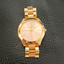 Michael Kors Slim Runway Damen Quarz Armbanduhr Edelstahl gold analog …