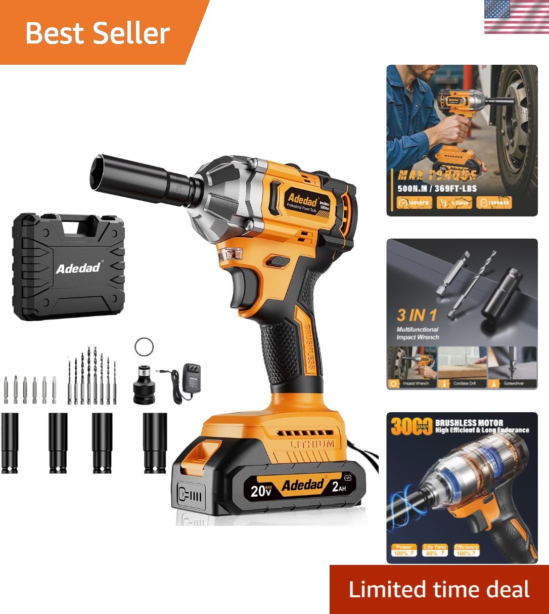 & 6 Screwdriver Bits For Efficiency