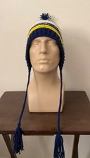 Handmade Crochet Multicolored Pointy Hat with Small Pom Pom and Tassels