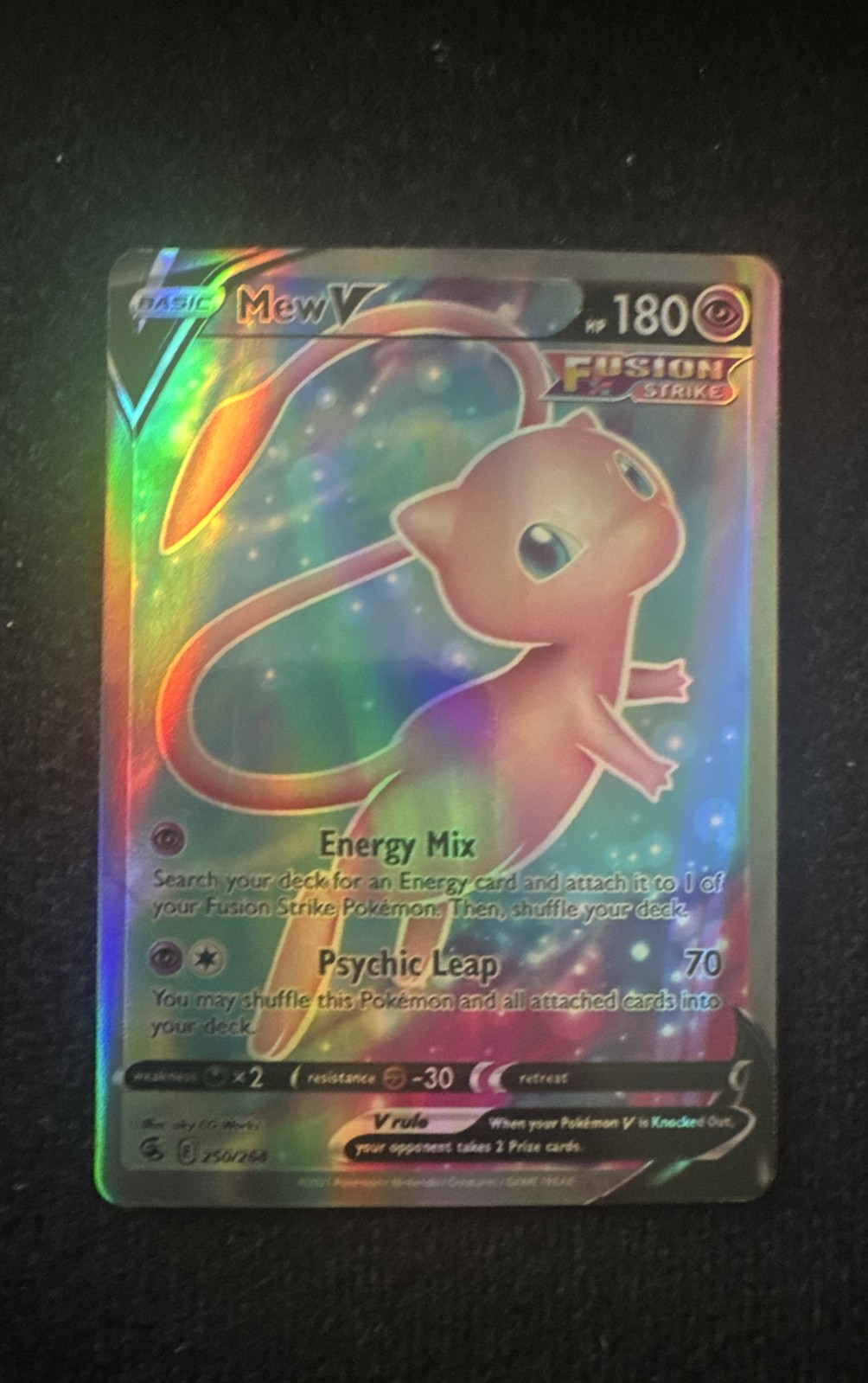 Mew V (Full Art) 250/264 Swsh08: Fusion Strike Holo