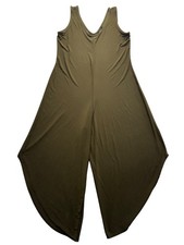 Nik & Nash Olive Green Wide-Leg Jumpsuit Sleeveless Made In USA Size S #9993
