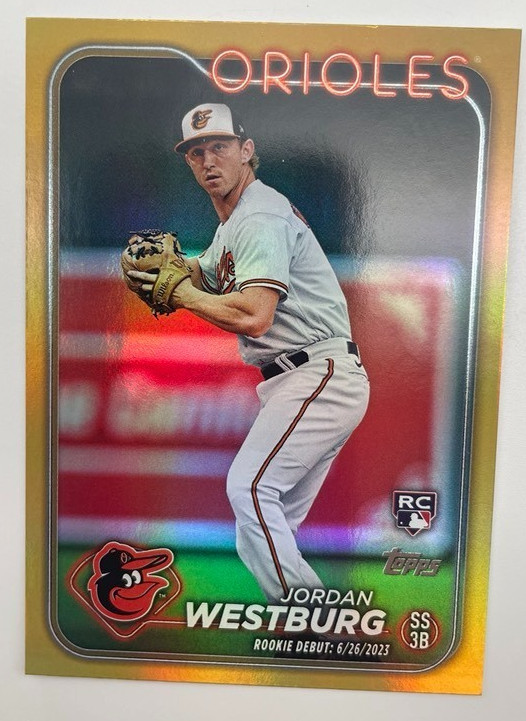 2024 Topps Update Jordan Westburg US125 Rookie Debut Gold Foil Orioles