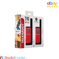 Motorola TALKABOUT T42 Twin Pack Two-Way Radios in Red PMR446 Licence free