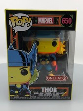 Funko POP! Figura Vinilo Marvel Thor Blacklight #650 Target Exclusiva DAÑADA