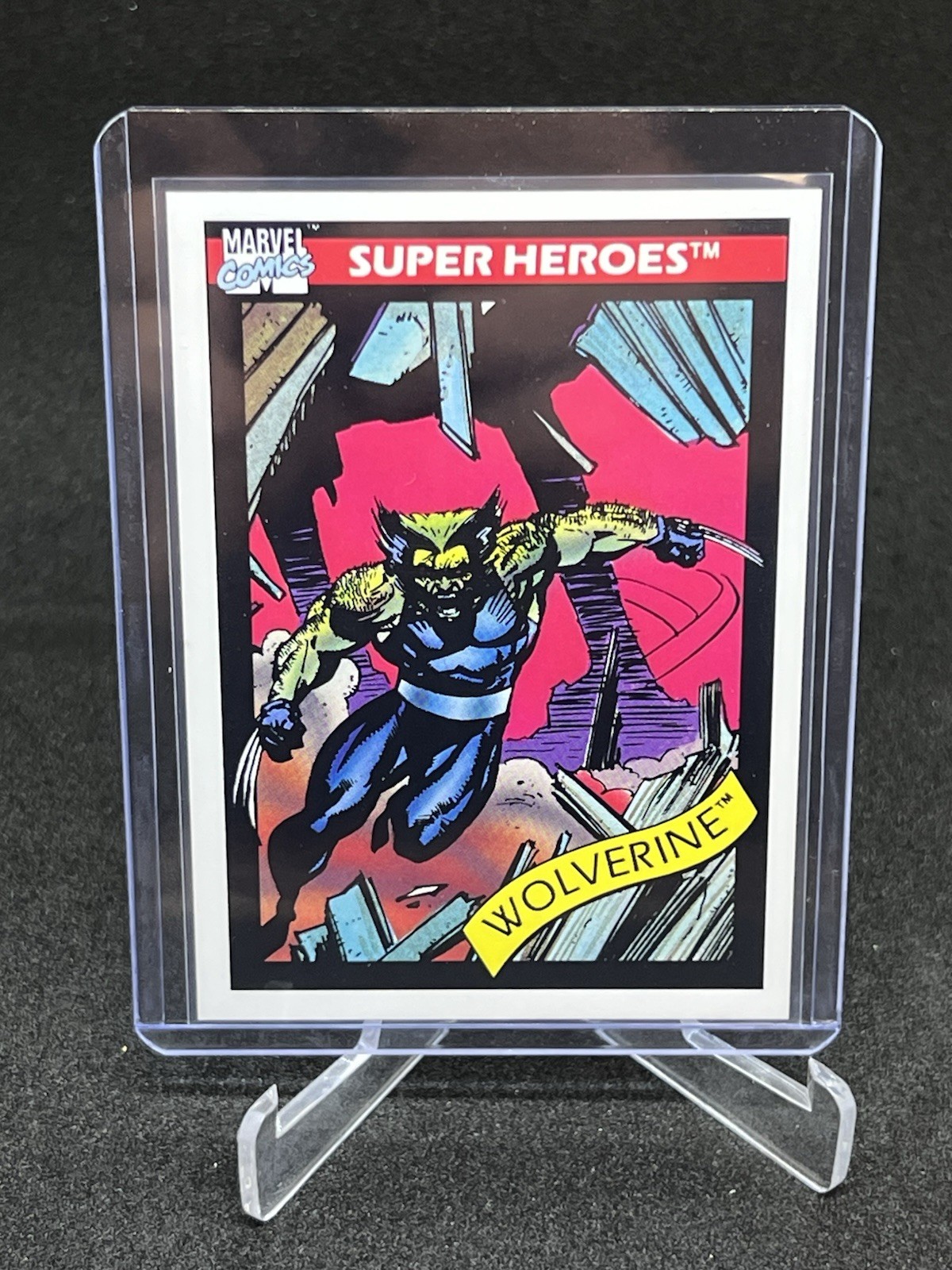 1990 Impel Marvel Universe Super Heroes Series 1 #37 WOLVERINE Card