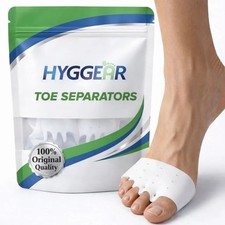 Silicone Toe Separators Pair White Bunion Correctors Hammer Toe Straighteners
