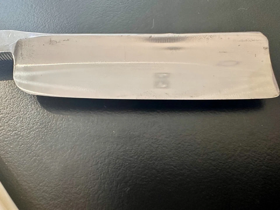 straight razor vintage Filarmonica novodur 14 rasoio mano libera shave ready - Immagine 4 di 4