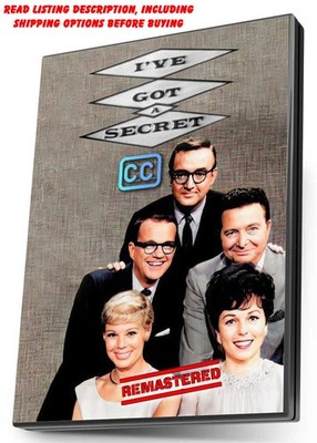 I'VE GOT A SECRET 60 REMASTERED GAME SHOW EPISODES DVD Garry Moore CC