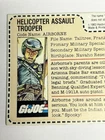 1983 GI Joe Airborne Uncut Red Back Mail Away File Card