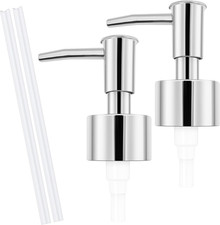 2pack Silver Soap Dispenser Pump Replacement - Soap Pump for Lotion  Regular Gl