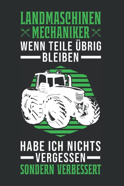 Landmaschinenmechaniker Notizbuch: 6X9 Zoll 120 Karierte-image