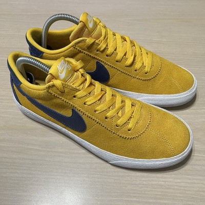 Nike Zoom Bruin Low SB Yellow Ochre Blue Womens Size 9