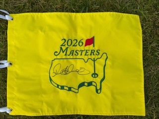 RORY McILROY SIGNED OFFICIAL 2026 MASTERS PIN FLAG BACK TO BACK PHOTO PROOF