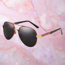 Military Polarized Tac Red Lens Sunglasses Aviator Driving Tactical Glasses