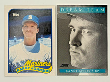 1989 Topps Traded #57T Randy Johnson Rookie E1 + Score Dream Team