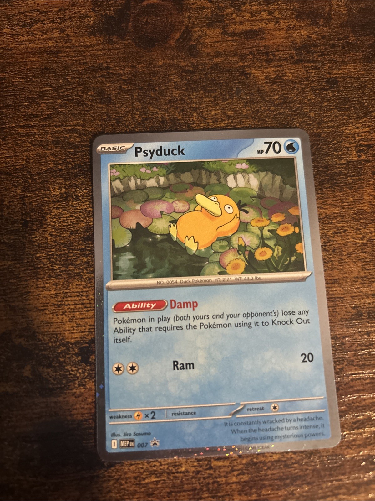 Pokémon TCG Psyduck Mega Evolutions Black Star Promo Card 007 Near Mint