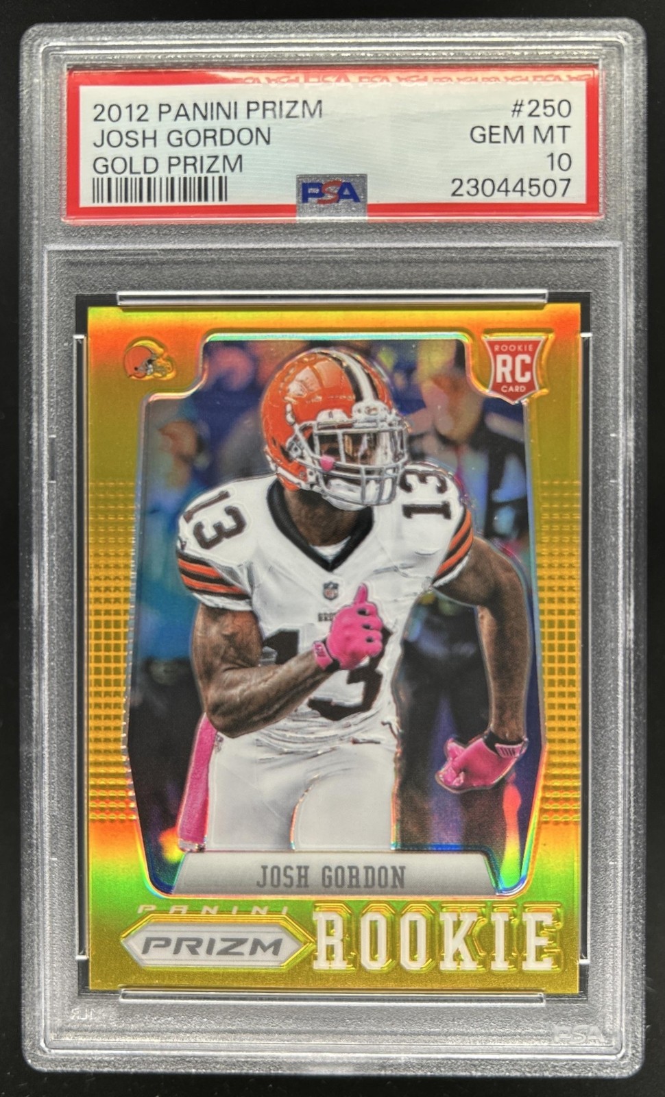 Josh Gordon Panini Prizm #250 Gold Prizm
