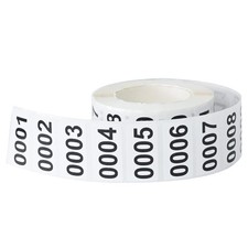 Consecutively Numbered Labels, 1.5 x 0.79 Inch Self-Adhesive Inventory Number...