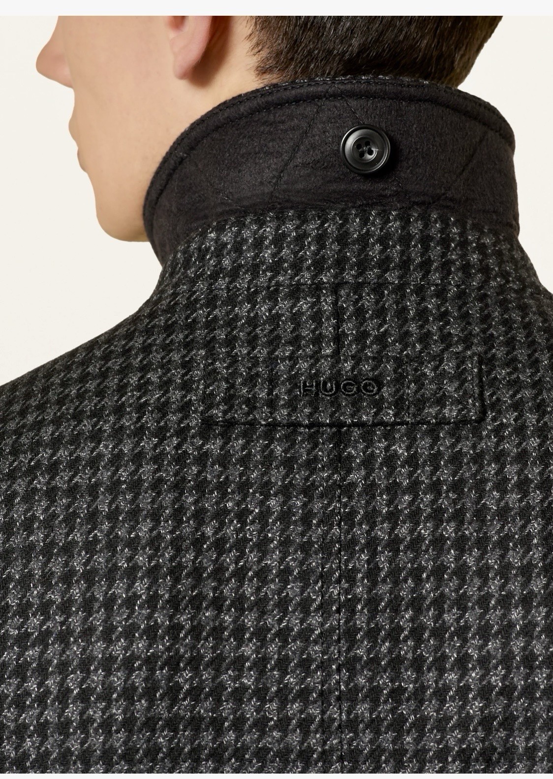 Hugo Boss Men's Regular-Fit Houndstooth Overcoat / Large thumbnail 15