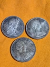 Lot of 3 1966 Canadian Silver Uncirculated QEII & Voyager One Dollar Coin Toned