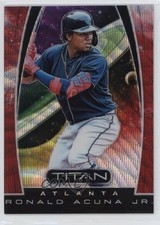 2019 Panini Chronicles Titan Ruby Wave Prizm 91/199 Ronald Acuna Jr #19 0y5c