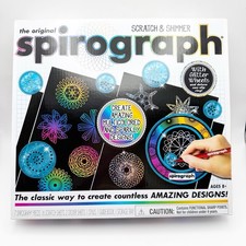 Spirograph Scratch  Shimmer - Design Toy - Portable Arts  Crafts Activity Set