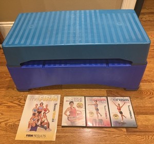 The Firm TransFIRMer Step Exercise Box Steppers  8 Rubber Feet 3 DVD & Booklet