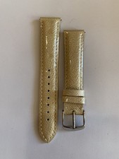 Michele 18mm Genuin Pearl White Leather Watch Strap MS18AA350146
