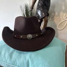 CODY JAMES Made In USA Small 100% Wool New Western Hat Brown unisex