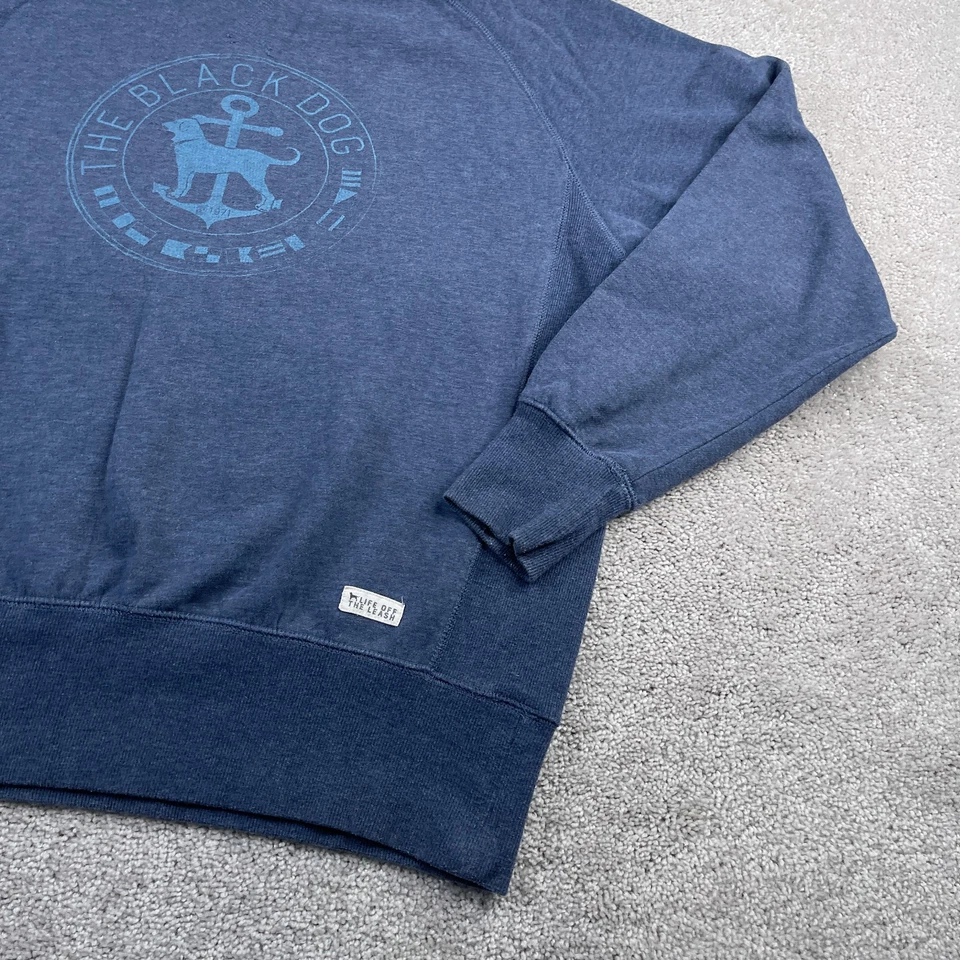 The Black Dog Sweatshirt Womens Medium Blue Crewneck Pullover Nautical Logo - Image 4 of 4