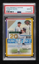 2024 Panini Prospect Edition Gold Prizm 4/10 Thomas White #71 PSA 10 GEM MT 15q9