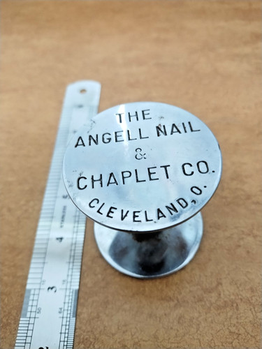 Vintage The Angell Nail & Chaplet Co. Cleveland O. Paperweight promotional item