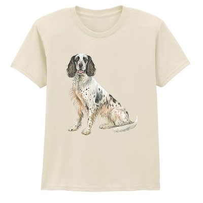 English Setter Hund Tiere Kinder T-Shirt Jungen Mädchen Haustier Rasse