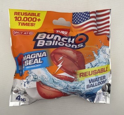 Bunch O Balloons Reusable Water Balloons 4 Pack by ZURU, Multi-Color. New