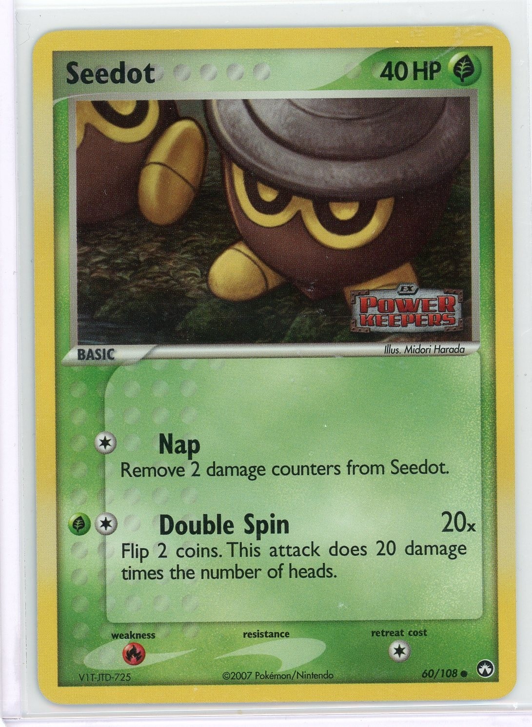 Pokemon TCG - Seedot 60/108 - EX Power Keepers - Stamped Reverse