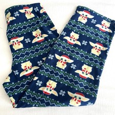 Star Wars Size XL Blue Green Mandalorian Baby Yoda Holiday Fleece Pajama Pants