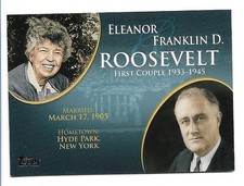 2008 Topps Update First Couples #FC-30 Franklin D. & Eleanor Roosevelt