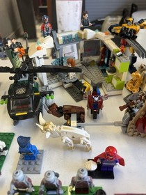 Massive LEGO Marvel Lot Sets, Mini Figures, Manuals, Extras Estate Collection