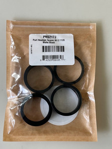 CHRIS KING headset spacer kit matte black 1 1/8" PHS217J 5 pieces Made in Oregon