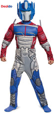 Kid'S Transformers Optimus Prime Muscle Costume - Child Optimus Cosplay Outfit -