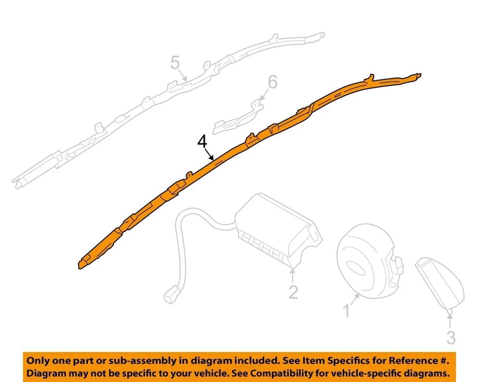 Subaru Legacy LH 2013 airbag cortina techo conductor OEM Foto 4 de 4