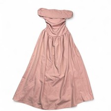 PrettyLittleThing petite blush pink off the shoulder formal dress Size