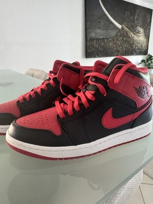 Jordan Air Jordan 1 Mid Herren Sneaker Mid Top Schwarz/Rot/Weiß 43 DQ8426-060