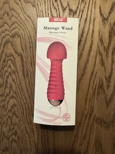 MELO Premium Massage Wand – Rechargeable Vibrating Massager, Red, New Sealed 