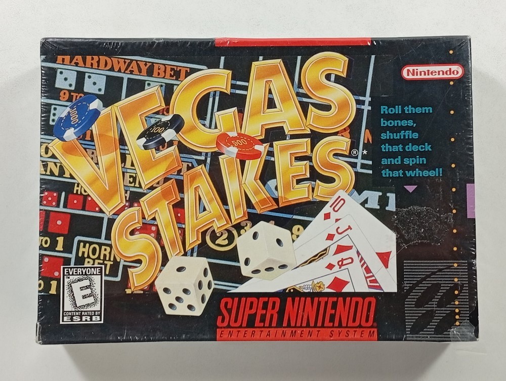 Jeu Vegas Stakes Super Nintendo SNES NTSC-USA neuf sous blister d'origine